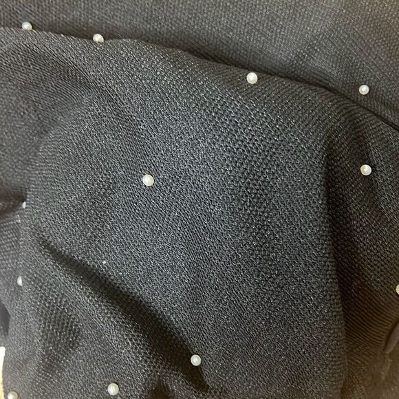 Zara light weight black top sweater pearls S - Picture 13 of 13